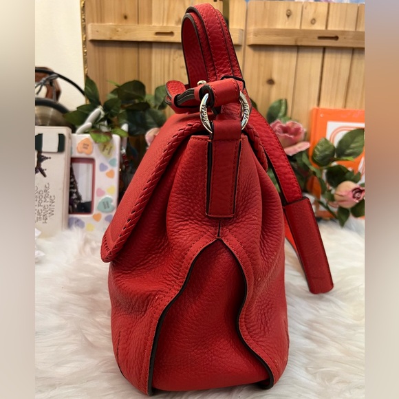 MCM Whipstitch Trim Leather Crossbody Bag with removable and adjustable strap. - Picture 6 of 13